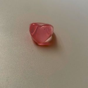 acrylic heart ring